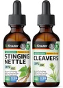 BIO KRATER Stinging Nettle Tincture 2 Fl. Oz. & Cleavers Tincture 2 Fl. Oz.
