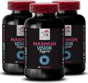 Labāka redze - EYE VISION SUPPLEMENT - Focus asinātājs, Crisp redze, Skaidrāks attēls, Focus priekšrocība, Redzes skaidrība, Tīra uztvere, Redzes stiprums, Skaidrs skats, Spilgtas ainas 3 pudeles 180 Caps