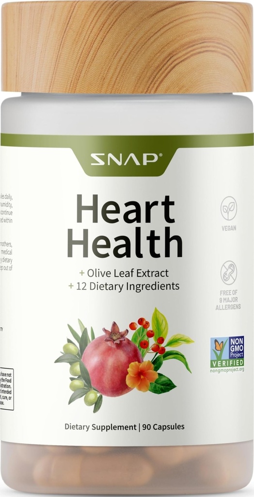 Snap Supplements Heart Health Support Supplement with Beets, 90 Capsules