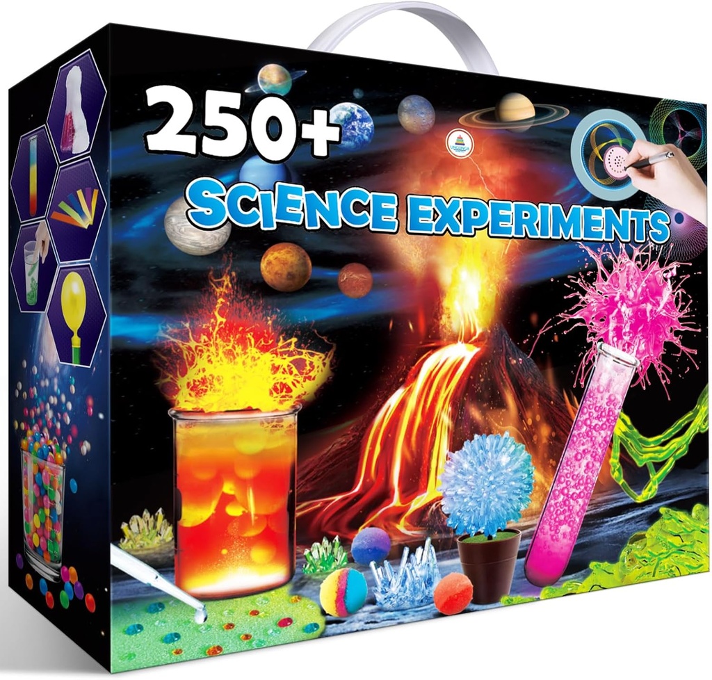 UNGLINGA 250+ Science Experiments Komplekti bērniem, puiši meitenes rotaļlietas Dzimšanas dienas dāvanas Idejas, Ķīmija Komplekts, ST.E.M Aktivitātes Izglītojošais projekts, Vulkāno zinātnieku komplekts