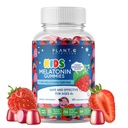 Kids Melatonin Gummies [Fall Asleep Faster ar 100% bez zālēm zemeņu krēms uzliesmojošs gummy] dabas miega atbalstam ” Vegetarian, bez lipekļa ” 60 bērnu Melotonin košļājamās