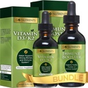 Go Nutrients Šķidrs vitamīns D3 pilieni + imūnā revakcinācija - cīnīties ar sezonas stresoriem un stimulēt jūsu imūno sistēmu
