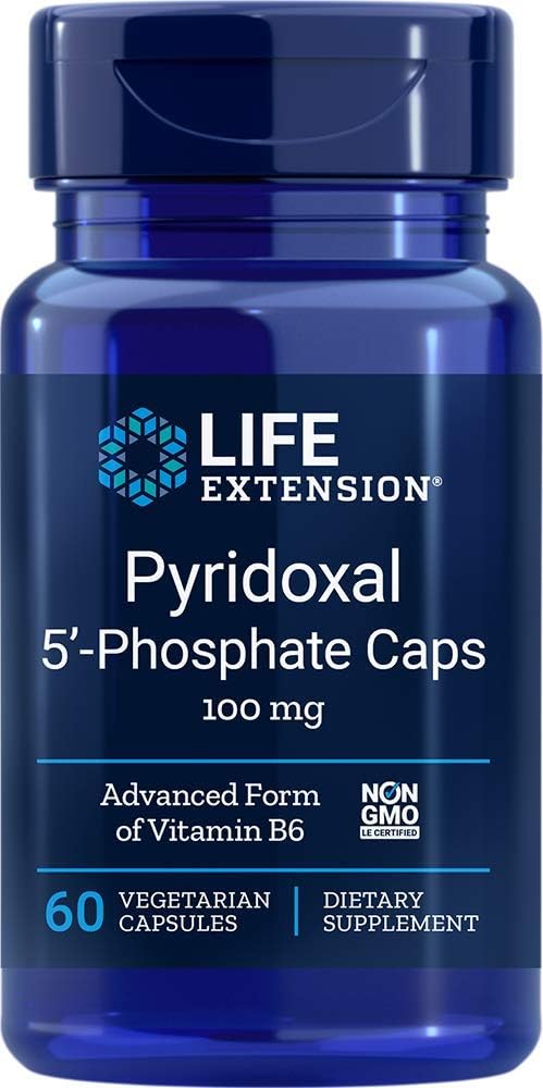 Life Extension Piridoxal 5- Phosphate 100 Mg Veģetārās kapsulas, 60- Count (120)