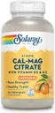 Solaray Cal- Mag Citrāts Plus D-3 & K-2 Orange Chewables - 90 Skaits