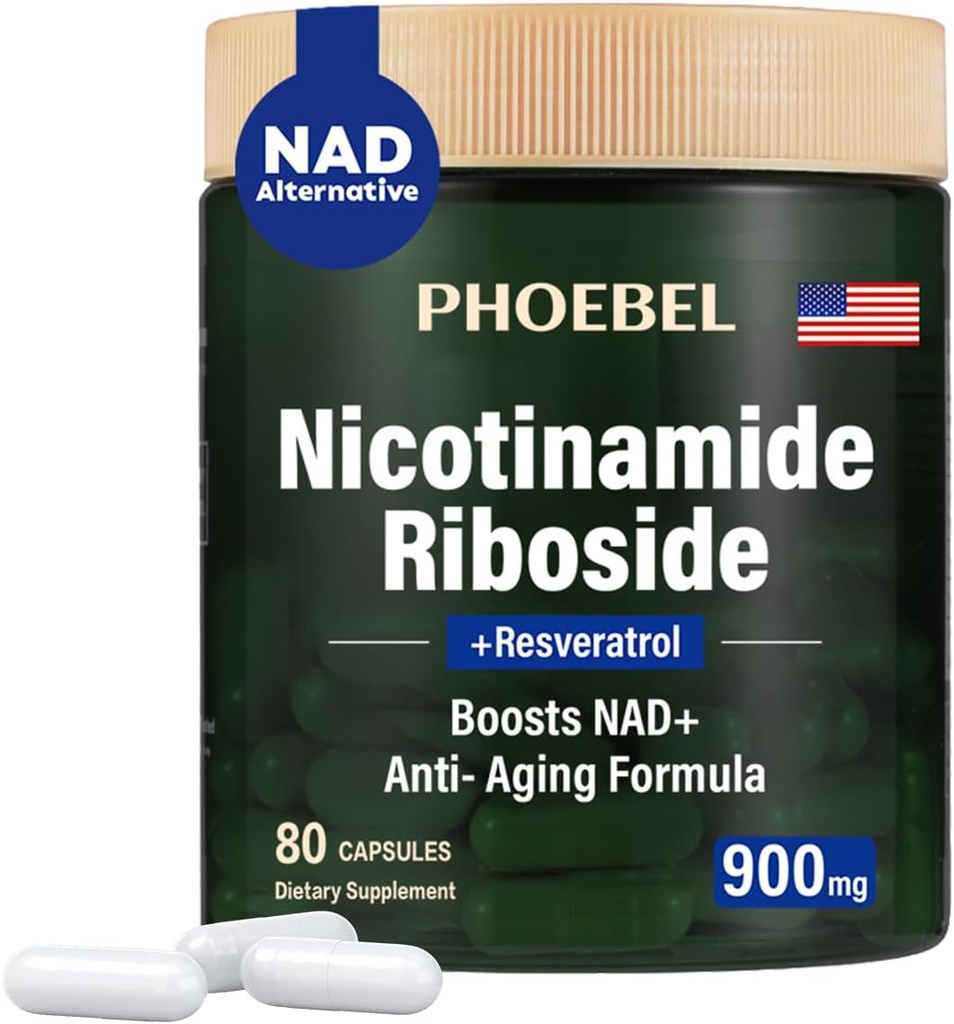 Jauns papildinājums Nikotinamīds Riboside Resveratrol-900mg, papildinājums vīriešiem un sievietēm (80 kapsulas)