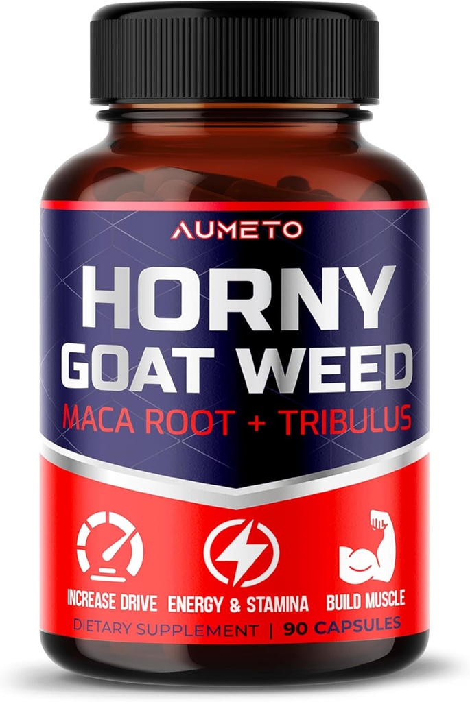 Horny Kazas Weed Papildinājums ar L-Arginine Tribulus Terrestris Maca Saknes Tongkat Ali - Vīriešu enerģija, spēks un atmiņas atbalsts (90 Skaits (1. iepakojums))