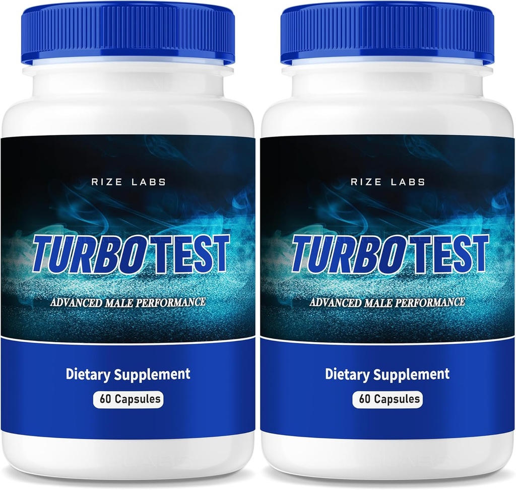 rize laboratorijas TurboTest Diētiskās tabletes vīriešiem, TurboTest kapsulas veselīgākam ķermenim, TurboTest maksimālā stipruma formula, TurboTest Papildinājums Atsauksmes (120 kapsulas) (iepakojums no 2)