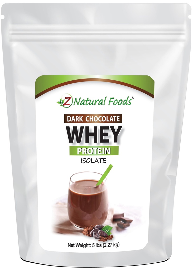 Z Natural Foods Tumša Šokolāde Sūkalu Olbaltumvielas Izolāts, Dabas Olbaltumvielu Pulveris ar nulles cukuru, Bagātināts ar Vital Olbaltumvielas enerģijas Boost un svara zudums, bez lipekļa, nav GMO, 5 mārciņas