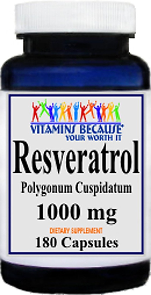 Resveratrol 1000 mg, 180 kapsulas