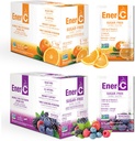 Ener-C bezcukura multivitamīnu dzērienu maisījums - Vitamīnu pulveris ūdenim, Elektrolītu pulveris Nē cukurs, hidrācija Boost paketes, Nulles cukurs, vitamīns C & B12 Papildinājums Šķidrais maisījums - Orange & Berry, 60 Count
