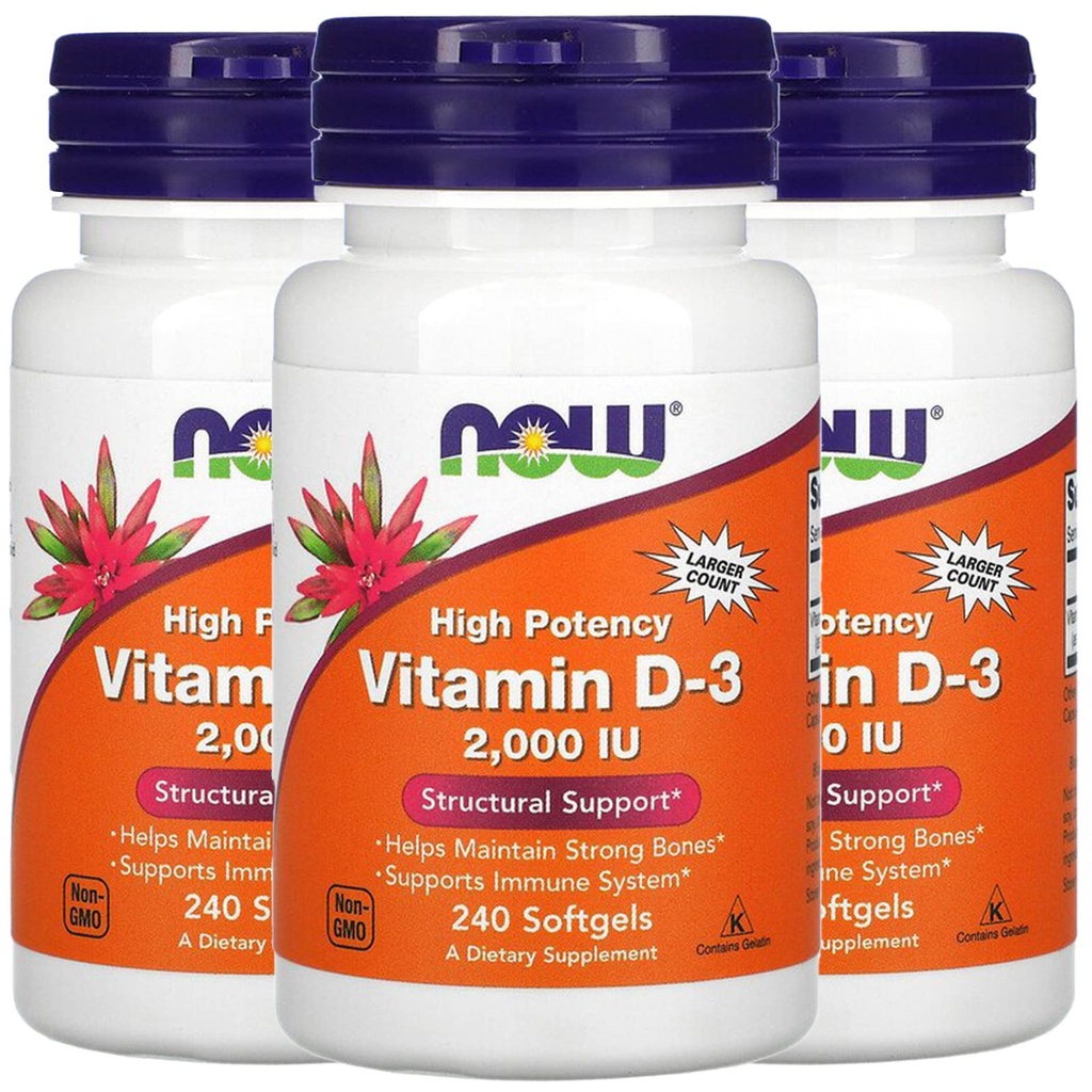 Tagad pārtikas produkti Tagad pārtikas produkti D-3 vitamīns, 50 μg (2 000 SV), 240 softgeli, 3 iepakojumi