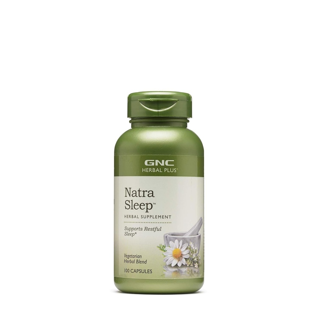 GNC Herbal Plus Natra Miega papildinājums, Veģetārietis, Atbalsta Restful Miega, 50 Kalpojumi