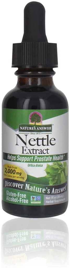 Dabas atbilde Nattle Leaf 1oz ekstrakts  - Prostata Suppot - Koncentrēts Tumši Zaļa Nattle Leaf Herbal Papildinājums - Non-GMO, Kosher, Bez lipekļa, & Alkohols-free