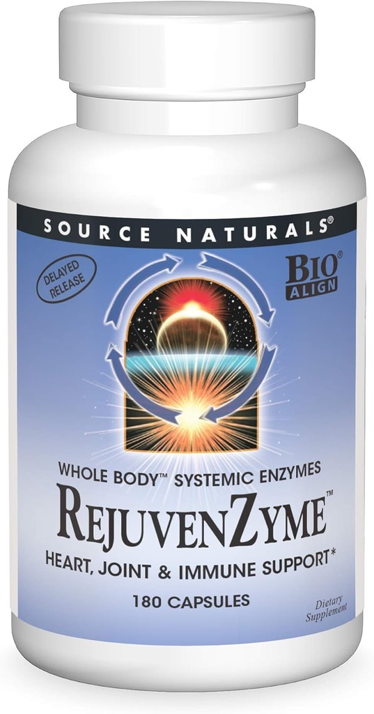 Avots Naturals RejuvenZyme - priekš sirds, locītavas un imūnās atbalsta - 180 kapsulas
