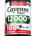 FITO MEDIC'S Lab; Cayenne Pepper Capsules; Organiskās kapsulas; Cayenne Piparu ekstrakts; 600 mg; 20:1 uz 3-kapsulu; Servē; 180 kapsulas.
