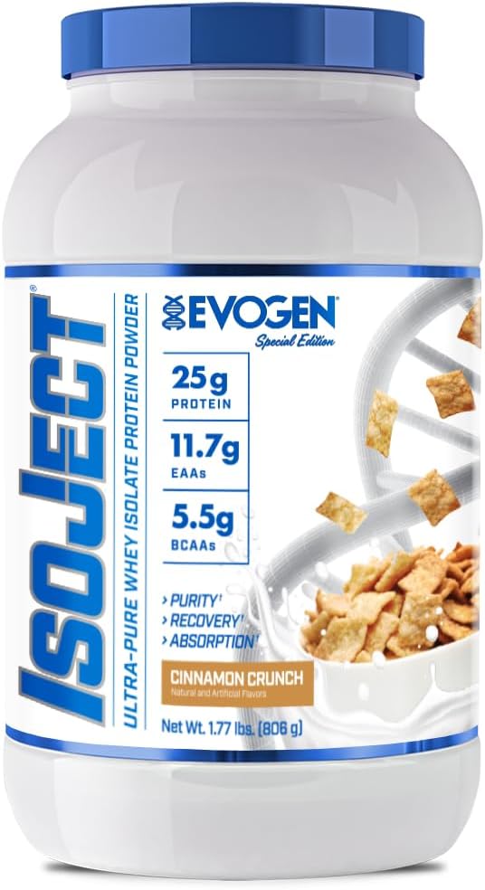 Evogen Isoject - sūkalu proteīns Isolāts ; Ultra-Pure Whey Protein Pulveris ar Ignitor enzīmiem, BCAAs, un EAAs 