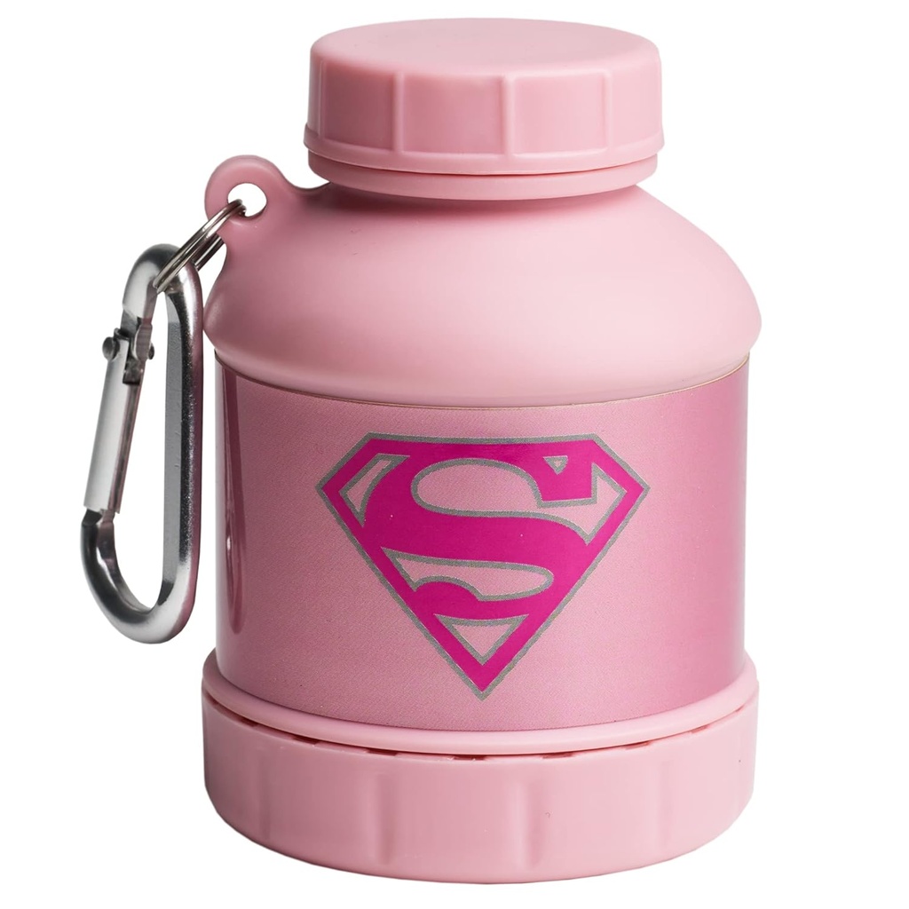 Smartshake Justice League Whey2Go Supergirl Olbaltumvielas Pulvera uzglabāšanas konteiners 50g – BPA Bezmaksas Shaker Pudele sūkalu olbaltumvielu pulveris + Olbaltumvielas Shakes 110ml, DC Comics Supergirl Dāvanas sievietēm