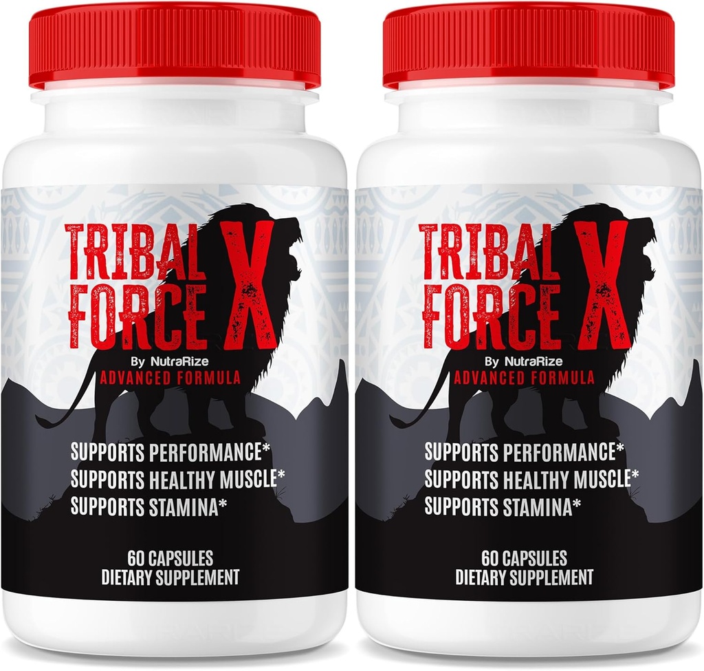 (2 Pack) Cilšu spēks X Kapsulas, TribalForceXL Max veiktspējas atbalsts vīriešiem, TribalForce X Visas dabiskās tabletes, TribalForces XXL Vīriešu formula ilglaicīgai enerģijai, TribalForces X Review (120 Kapsulas)