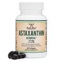 Astaksantīns 12mg Max Strength (tikai patentēts astaksantīns (Astrareal) ar 70+ Cilvēka klīniskie pētījumi - World's Most Studed Brand) Audzēt, Rawed, and Made in The USA (Astaksantina) by Double Wood