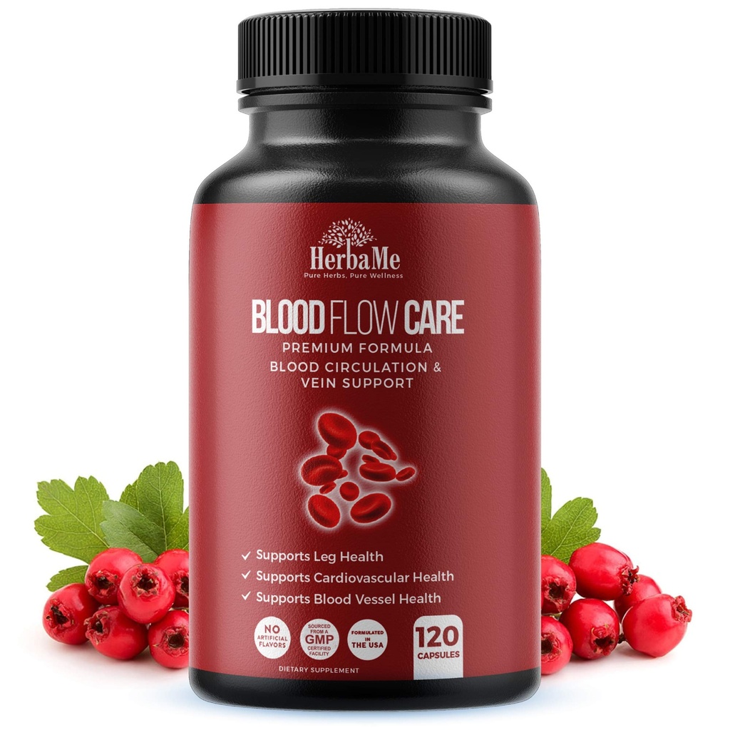 Asins cirkulācijas papildinājums, 120 kapsulas, atbalsta kāju veins, sirds, asinsvadi un sirds un asinsvadu veselība ar Niacin, L-arginīns, ingvers, Cayenne Pepper, Hawthorn, Diosmin, asins plūsmas tabletes