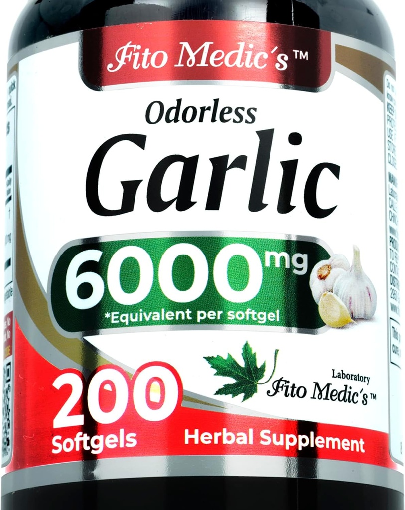FITO MEDIC'S Labā Labā Labā Ķiploku papildinājumi       - Ķiploki bez smaržas -- 200 Softgels