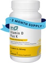 Klaire Labs SFI Health D Plus K vitamīns - Biopieejamais K2 D3 vitamīna papildinājums kaulu un imūnās sistēmas atbalstam - katra kapsula nodrošina D3 5000 iu & K2 100 Mcg (60 kapsulas)