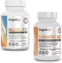 Organixx kurkumaīns (60 veģetārās kapsulas) un multivitamīns (90 gela kapsulas)