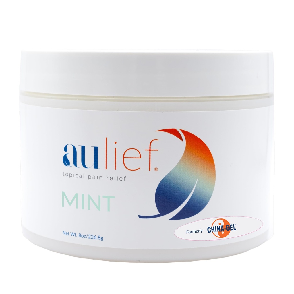 Ķīna-Gel Aulief Pain Relief Cream Artrīts & Muskuļu Rub Sore Muskuļi & Locītavu sāpes, Kakla, Ceļa un Muguras sāpes, Premium Mint Green Topical Gel, 8 un Jar