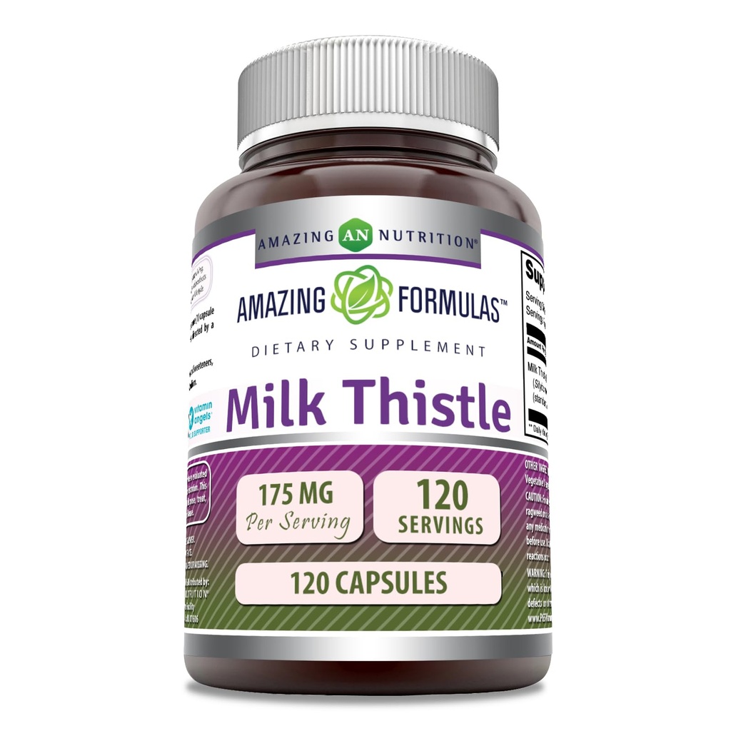Apbrīnojami Formulas Piena Dadzis Papildinājums - 175 Mg Per Kalpošana - 120 Kapsulas - Non-GMO --Lutten-Free -Ražots ASV