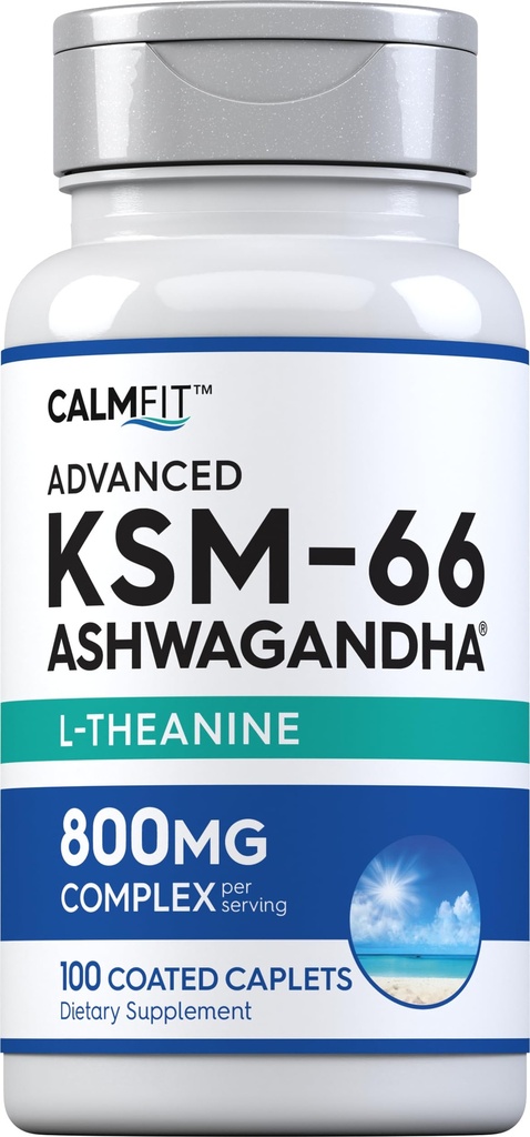 Piping Rock KSM-66 Ashwagandha L-Teanīna Papildinājums 