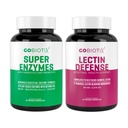 GOBIOTIX Super Enzīmi Papildinājums - Gremošanas enzīmi ar prebiotikas un probiotikas sievietēm un vīriešiem - Atbalsta Gut veselība, Gluten Digestion, Laktoze Absorbcija, Augu uzturs tabletes