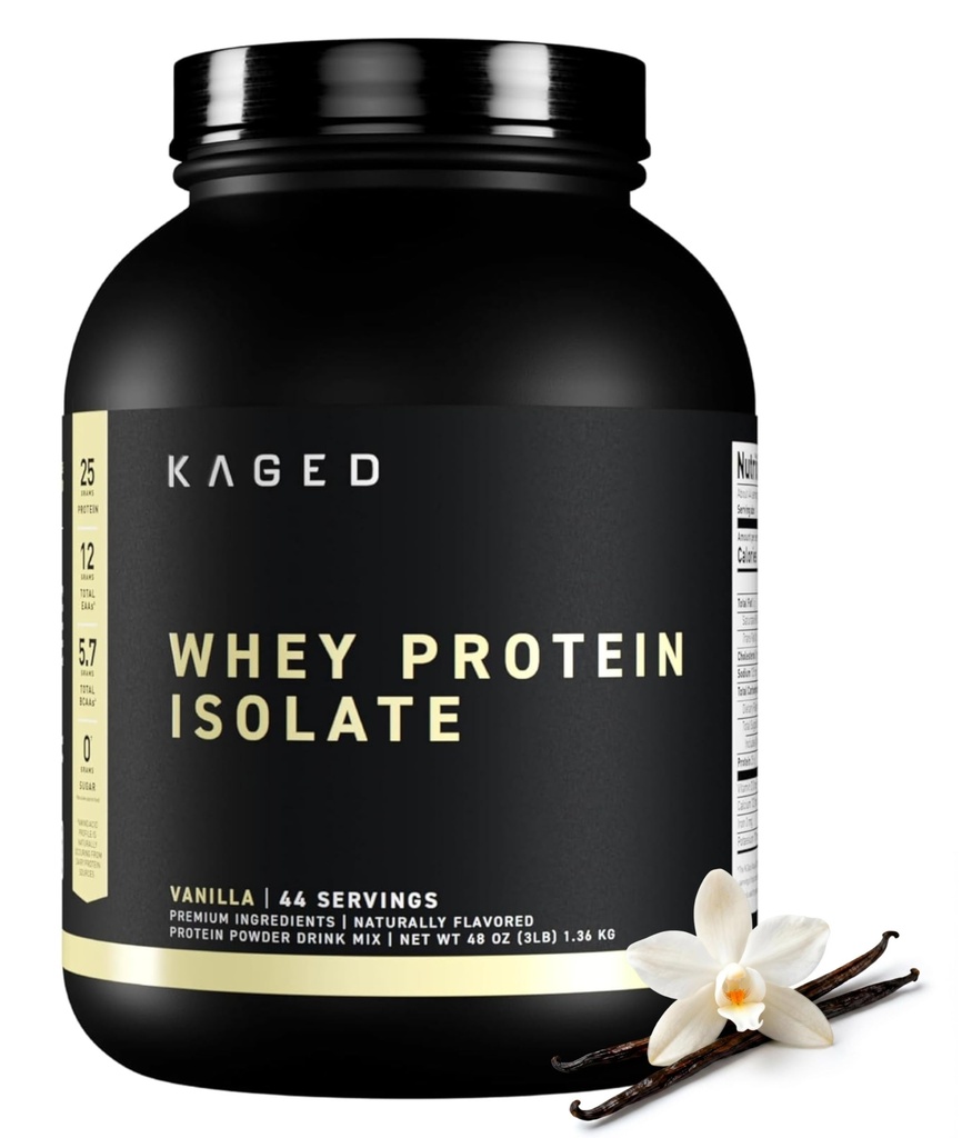 Kaged Whey Olbaltumvielas Izolāts Pulveris Vanilla 100% Pure Low Laktoze Sūkalas pēc darba Atveseļošanas Dzēriens Atbalsta Muskuļu-Building 25g par apkalpo 41 Kalpošanas