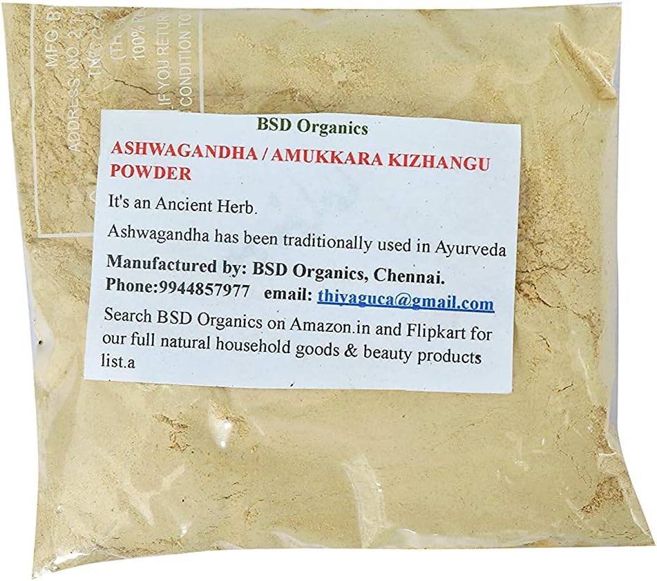 Ashwagandha/Amukkara Kizhangu pulveris, 100 Grams/ 3,5 unces