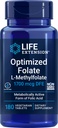 Optimizēta folijskābe (L-metilfolāts) 1700 μg DFE, 180 Veg tabletes