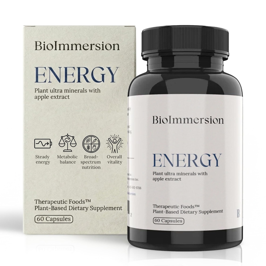 Enerģija – uz augu bāzes izgatavoti ultra Minerāli ar Apple ekstraktu šūnu Vitality & Metabolisma atbalstam – 60 Vegan kapsulas