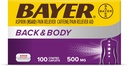 Bayer Back & Body Extra Strength Aspirīns, 500 mg apvalkotās tabletes, ātra atvieglošana sāpju vietā, sāpes Reliver ar 32, 5 mg kofeīna, 100 Skaits