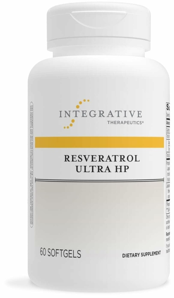 Resveratrol Ultra HP - Heart Health Support Adapt for Daily Antioxidant Support*- Once-Day, Non-Soy Softgel - Bez lipekļa un bez piena - 60 Softgels (60 Servē)