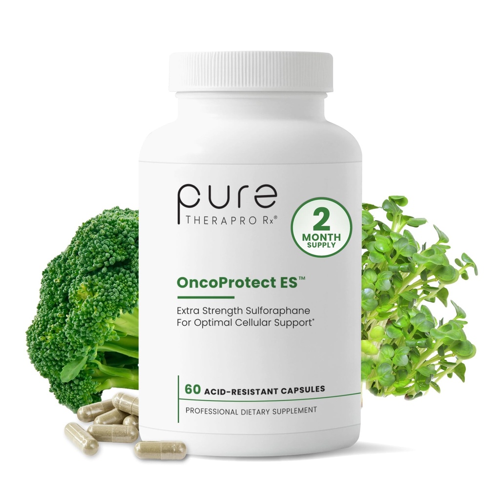 Pure Therapro Rx OnkoProtect ES AUGSTĀS DEVAS Sulforaphane papildinājums, ražots ASV 2 mēnešu laikā.
