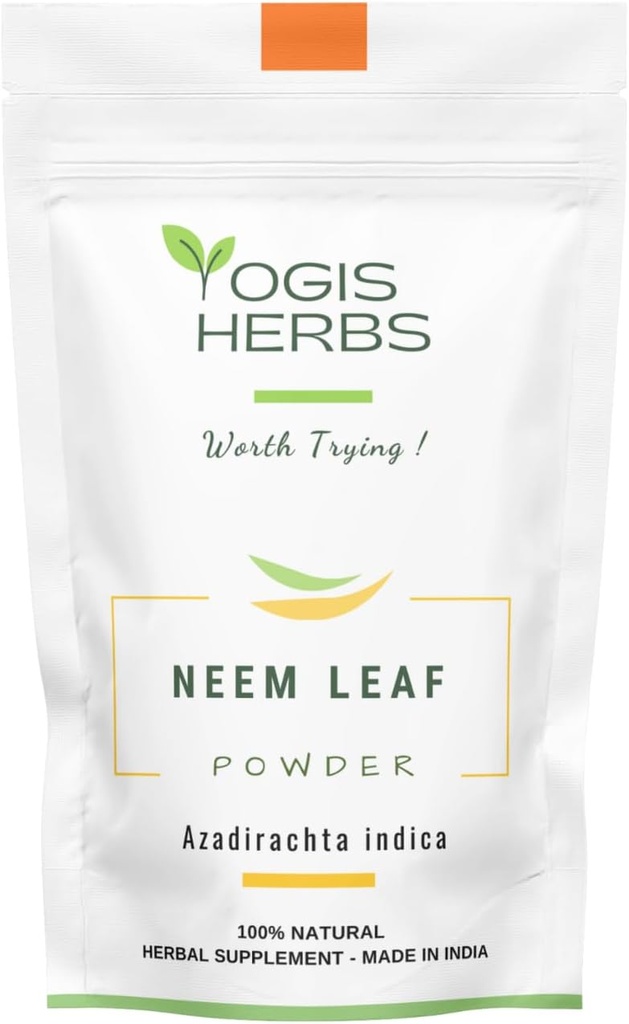 YOGIS HERBS Neem Leaf pulveris – Pure Azadirachta Indica detoksikācijas, Imūnsupport, un skaidrs āda – 100% dabīgs augu papildinājums