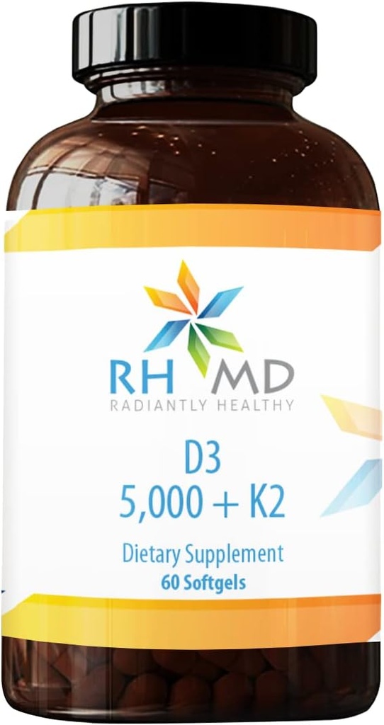 RHMD D3 5 000 + K2 Diētiskās piedevas (60 softgeli)