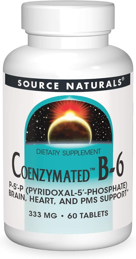 Avots Dabas Coenzymated B-6, veicina veselīgu nervu sistēmu*, 333mg - 60 tabletes
