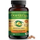 Ocu-GLO PB Redzes papildinājums vidējiem un lieliem suņiem – Viegli lietot pulverveida maisījumu ar luteīnu, Omega-3 taukskābes, vīnogu sēklu ekstrakts un antioksidanti, lai veicinātu acu veselību, 90ct pulvera kapsulas