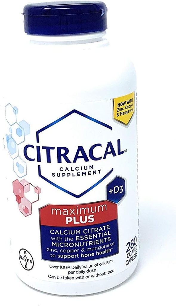 Citracal maksimums ar vitamīnu D3, ierobežots Lielāks izmērse - Kapsulas 280 Skaits Kopā