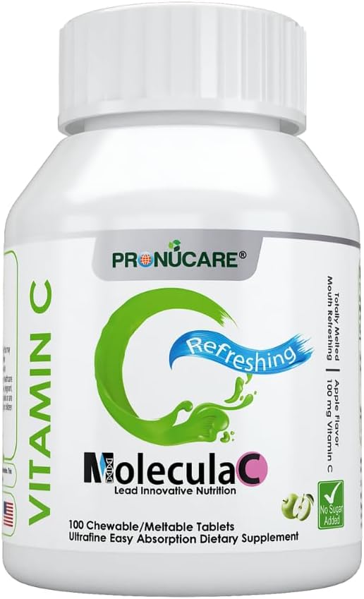 C vitamīns 100 mg Buccal Lozenge tabletes – lēna šķīdināšana, kontrolēta atbrīvošanās un ātra absorbcija, dabisks ābols, imunoloģisks pastiprinātājs, antioksidants un pretnovecošanās līdzeklis, bezcukura, 100 CT