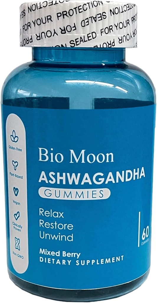 Ashwagandha Gummies & Vitamīnu D3 Gumies Organic Ashwagandha Papildinājums Miega uzlabošanai, Stress Relief & Mood Calm vīriešiem un sievietēm 60 Count (Non-GMO, Želatīns bez un lipekļa)