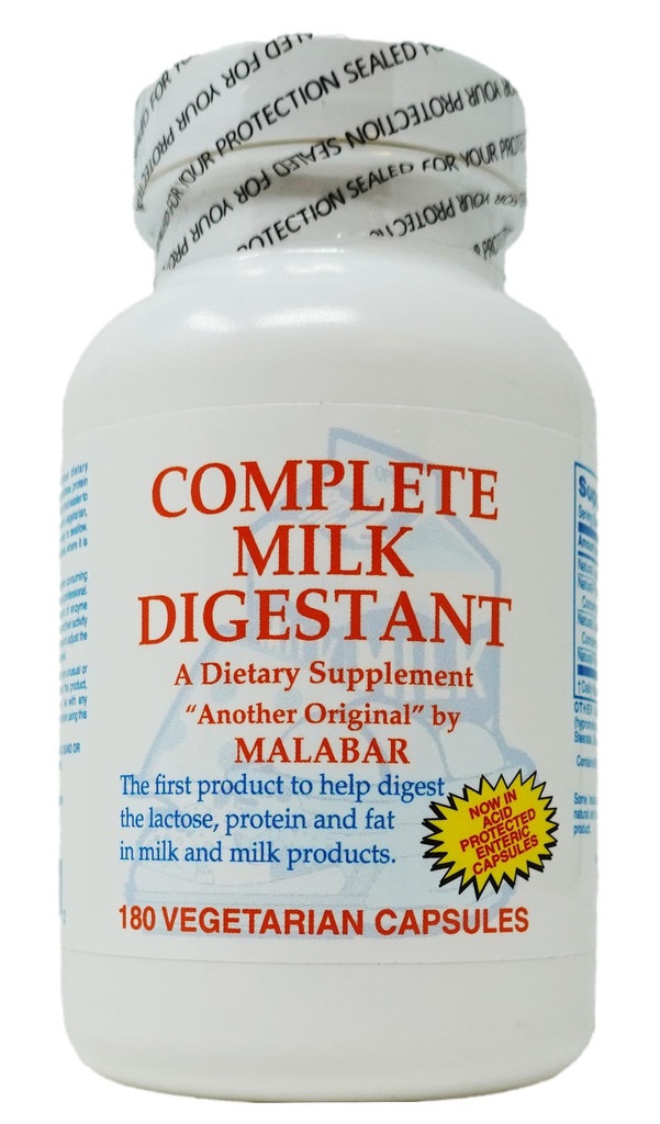 Malabar Complete Milk Digestant, 180 Skaits