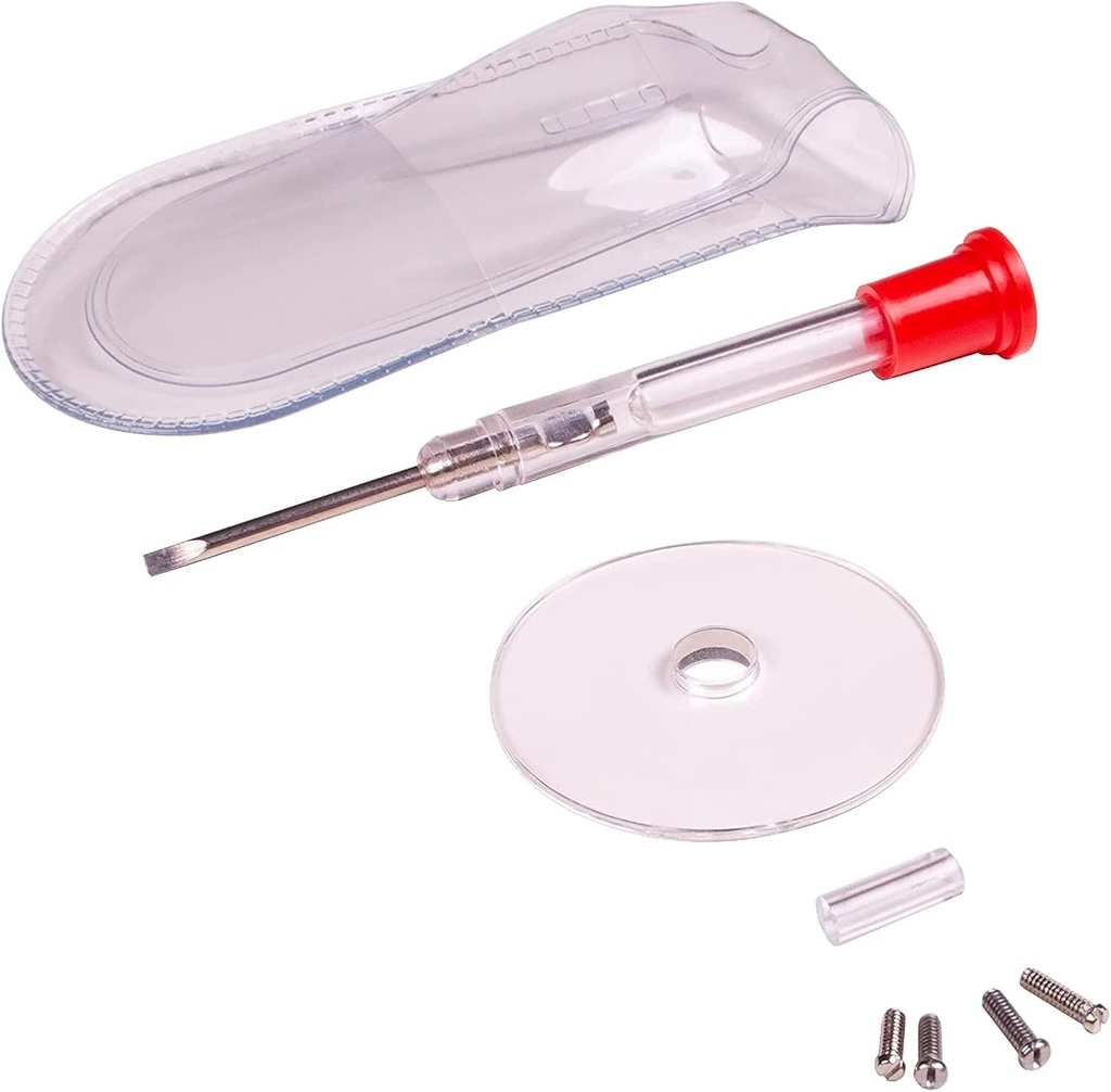 Apex stiklu remonta komplekts - Eyeglass Repair Kit with Small Screwdriver, Eyeglass Skrūves, Magnifying Glass, Skrūvju Guide, & Storage Pouch - Universal Eyeglass Repair Kit lasīšanas stikliem un saulesbrilles