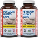 Yerba Prima Psyllium Husks Caps, 625 mg, 400 Kapsulas (iepakojums no 2) - Dabīgs Fiber vīriešiem un sievietēm - Regularitātes atbalsta papildinājums