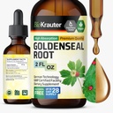 BIO KRAUTER Goldenseal Root ekstrakts Šķidrs - Vegan Respiratorās Support - Golden Seal Drops - Alkohola un Cukura bez - 2 Fl.Oz.