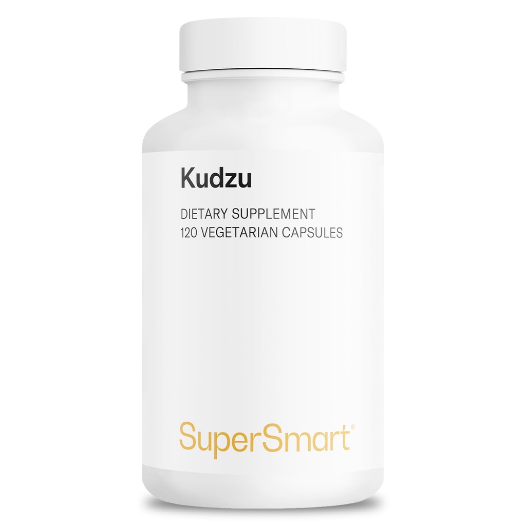 Supersmart - Kudzu ekstrakts 500 mg Full Spectrum - Jaudīgs augu ekstrakts Antioksidants - 120 Veģetārās kapsulas